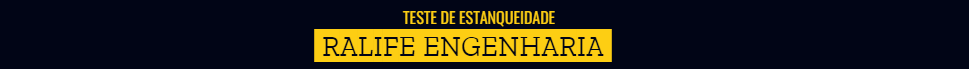 Teste de estanqueidade em membranas EPDM